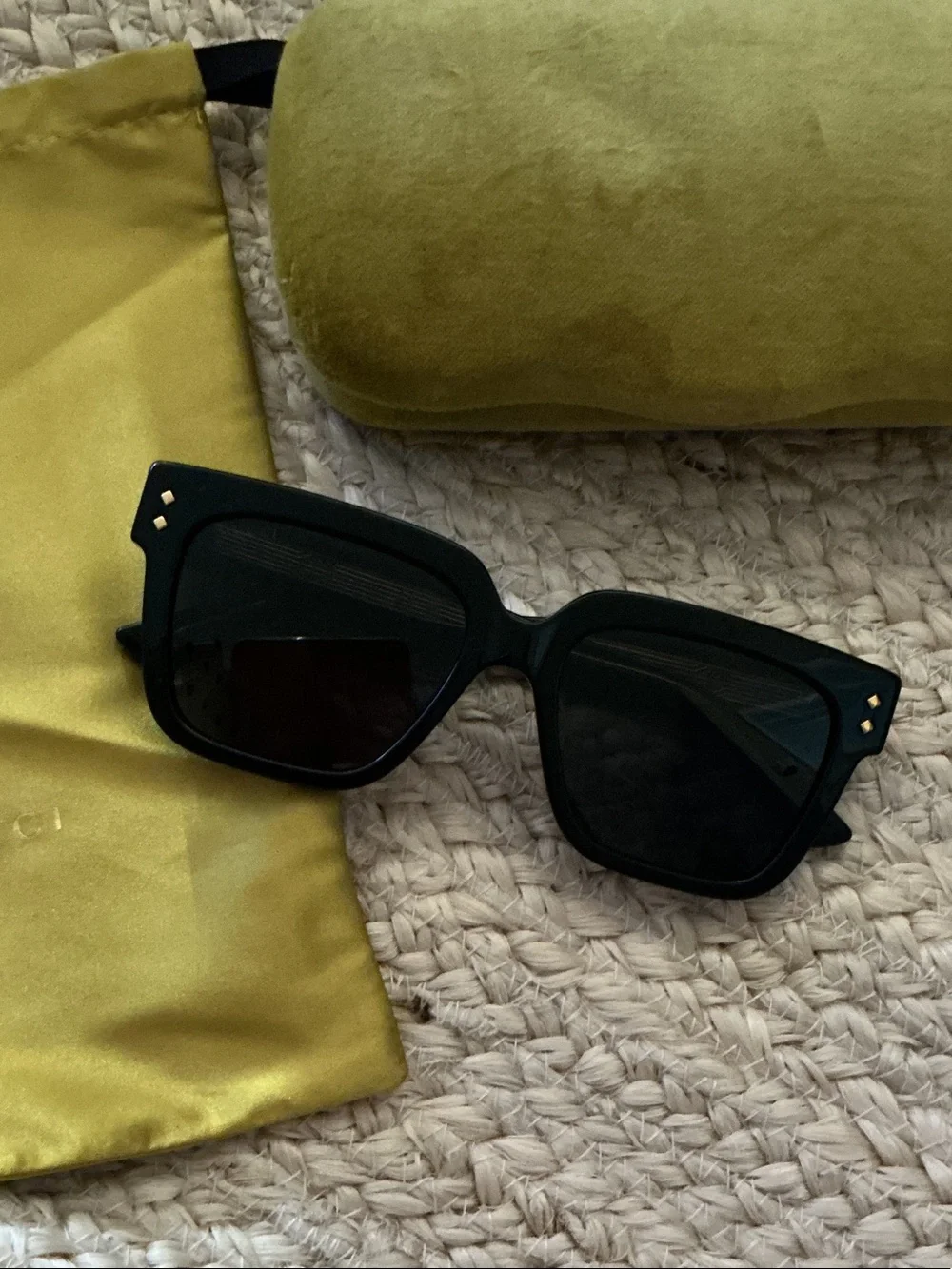 Gucci Black Square Oversized Sunglasses